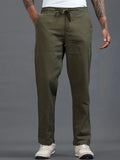 The Lazy Cool Lifestyle Co Men's Mid-Rise Loose Fit Trousers