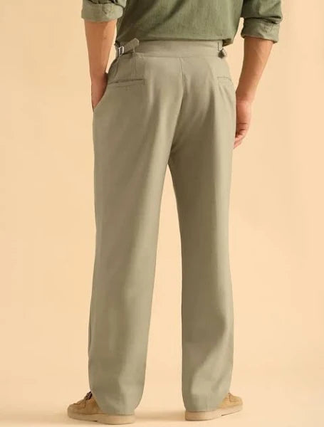 The LazyCool Store: Gurkha Pants Men and Boys Solid Polyester Blend Straight Fit Adjustable